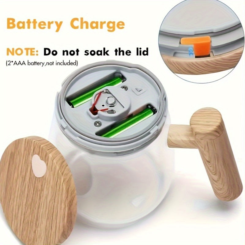 Electric Self-Stirring Mug - 400ml Glass Coffee & Protein Powder Mixer - | The Couple Corner