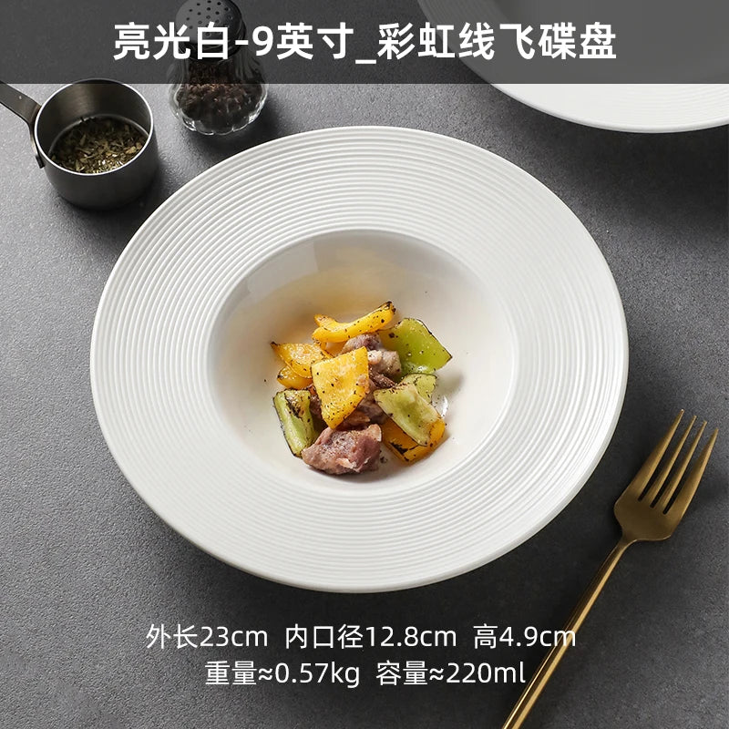 Deep Ceramic Soup Plate - Western Dinner Plate for Couples | The Couple Corner