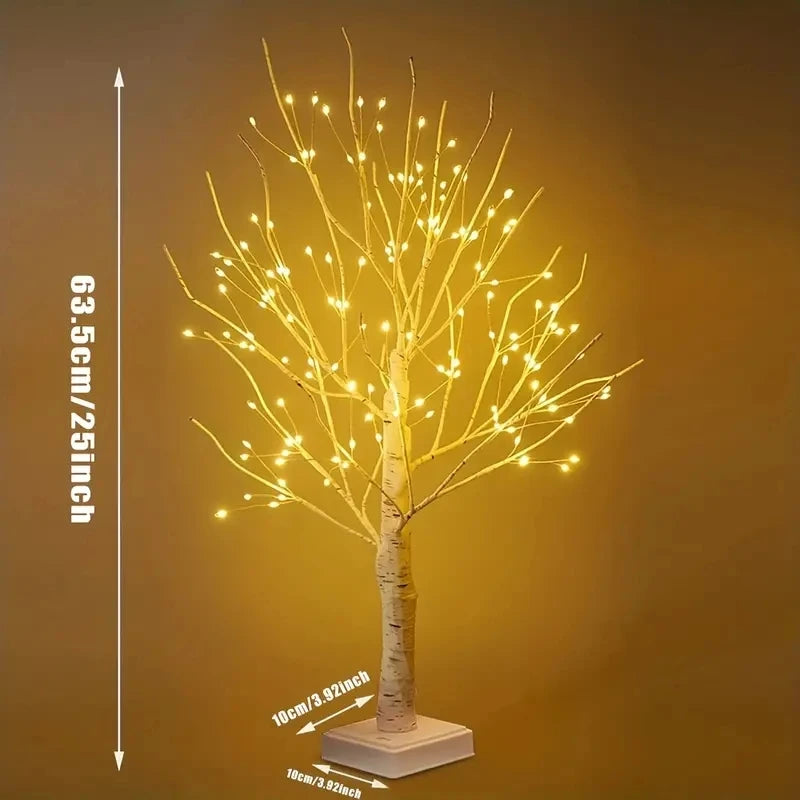 144 LED Birch Tree Light - Warm White USB & Battery Powered Holiday Decor for Couples | The Couple Corner