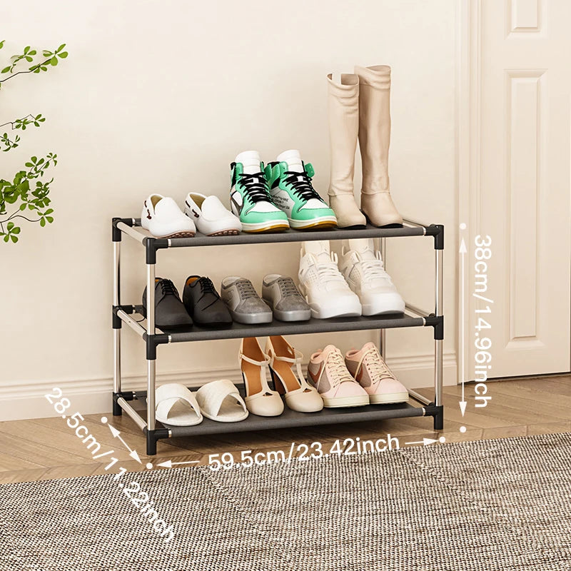 Metal Shoe Rack - Modern Space-Saving Footwear Organizer for Couples | The Couple Corner