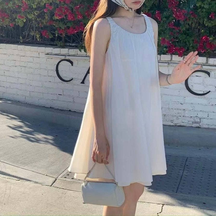 棉麻背心長裙