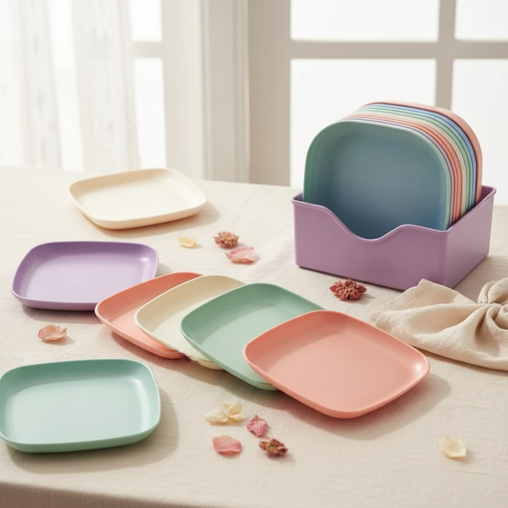 10-Piece Plastic Dish Set - Party Snack Plates for Couples - | The Couple Corner