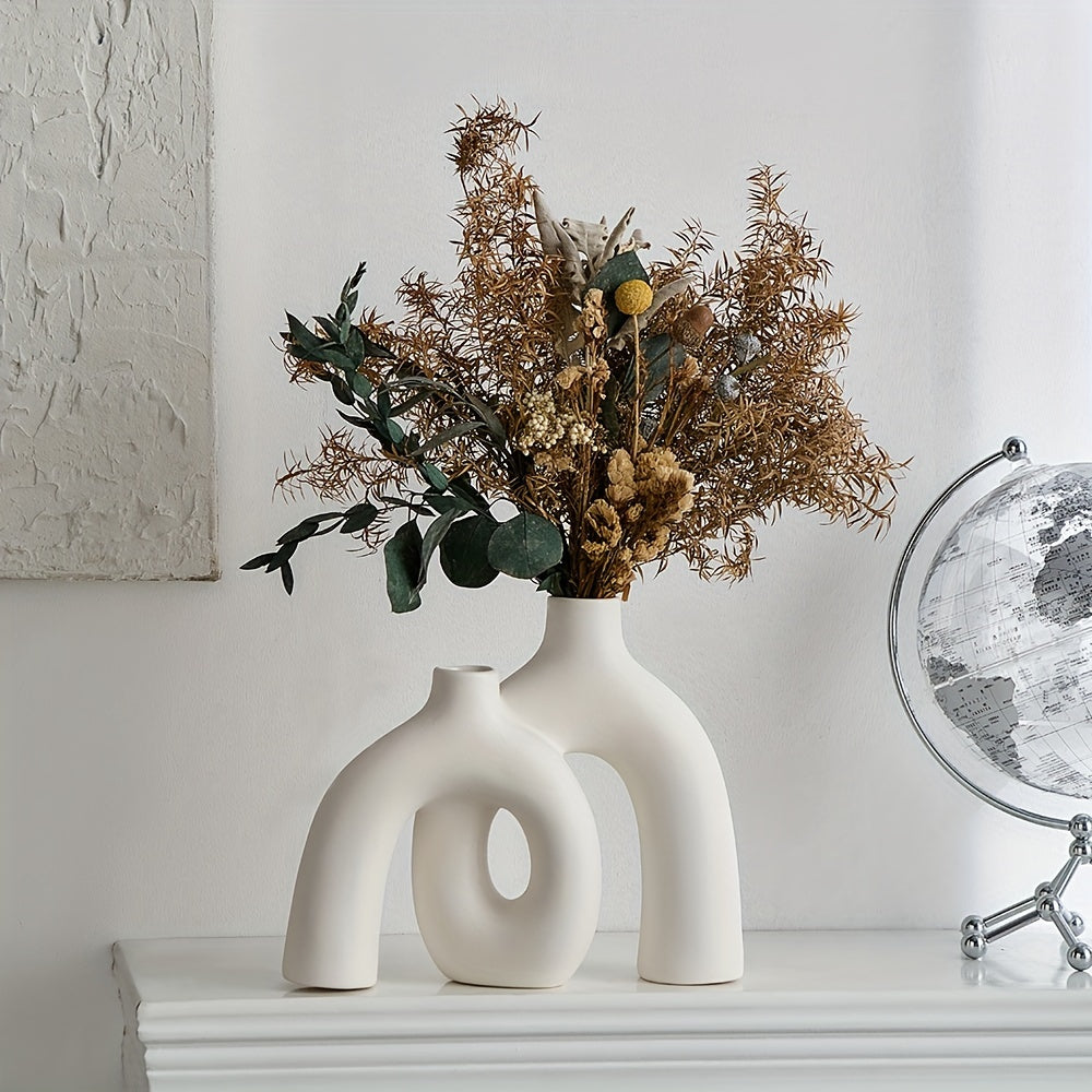 Art Deco Couples Vase - Modern Ceramic Cylinder for Romantic Flower Arrangements & Anniversary Gifts | The Couple Corner