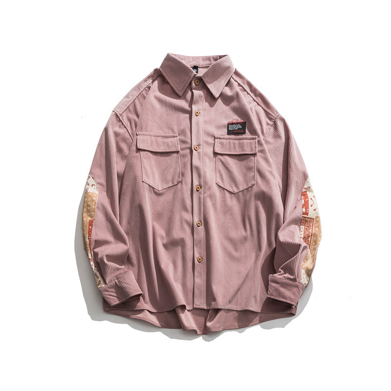 Oversize牛仔鈕帶襯衫
