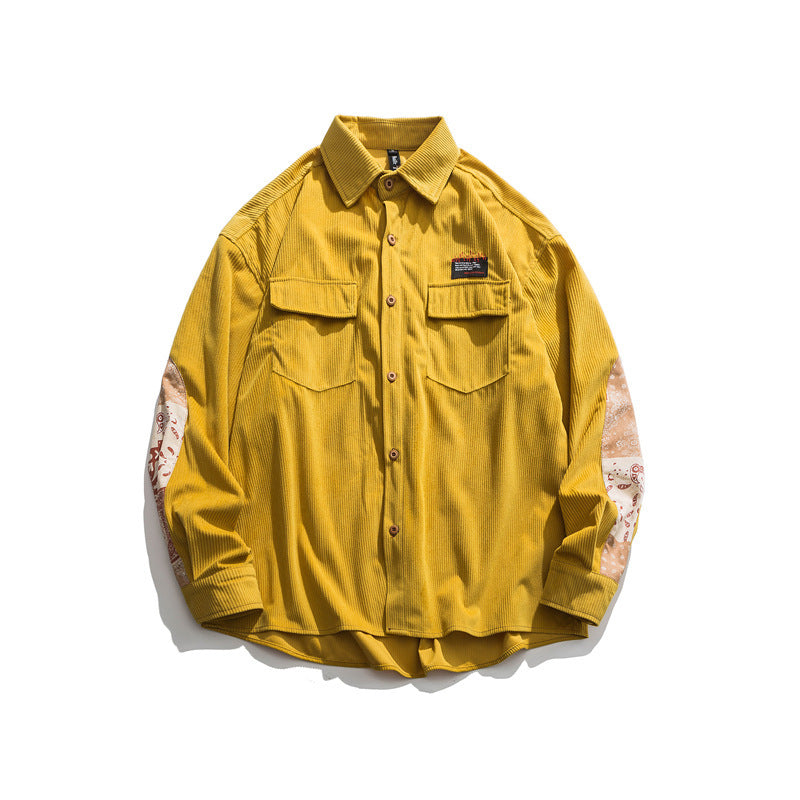 Oversize牛仔鈕帶襯衫