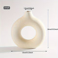 Circle of Love Ceramic Vase - Contemporary Round Design for Couples' Home Decor & Romantic Flower Arrangements