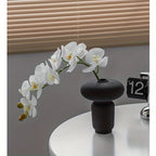 Modern Black Geometric Vase for Couples - Minimalist Nordic Cylinder for Romantic Dried Florals & Candlelit Evenings