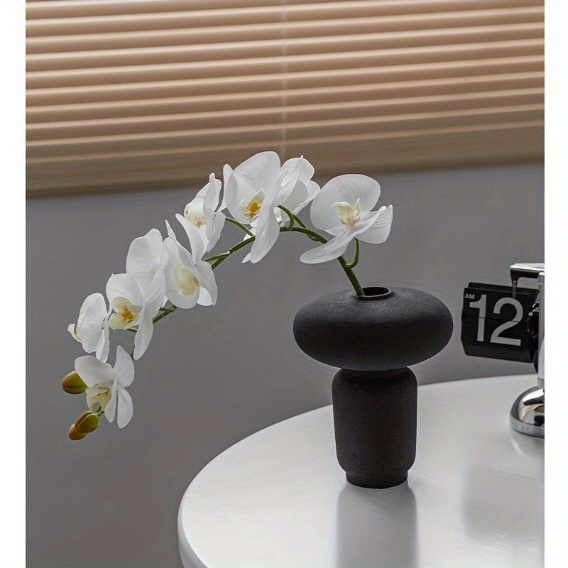 Black Geometric Vase - Minimalist Nordic Cylinder for Dried Florals & Candlelit Evenings | The Couple Corner