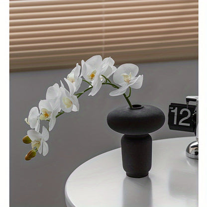 Black Geometric Vase - Minimalist Nordic Cylinder for Dried Florals & Candlelit Evenings | The Couple Corner