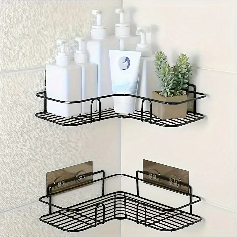 No-Drill Shower Shelf - Corner Organizer for Couples' Shared Bathroom | The Couple Corner