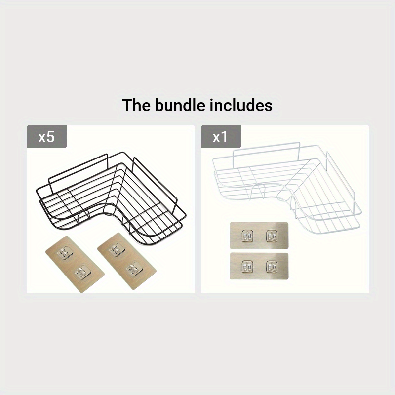 Couples' Shower Harmony Shelf - No-Drill Corner Organizer for Shared Bathroom Storage & Clutter-Free Sanctuary
