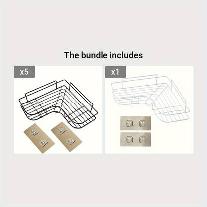No-Drill Shower Shelf - Corner Organizer for Couples' Shared Bathroom | The Couple Corner