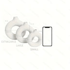 Circle of Love Ceramic Vase - Contemporary Round Design for Couples' Home Decor & Romantic Flower Arrangements