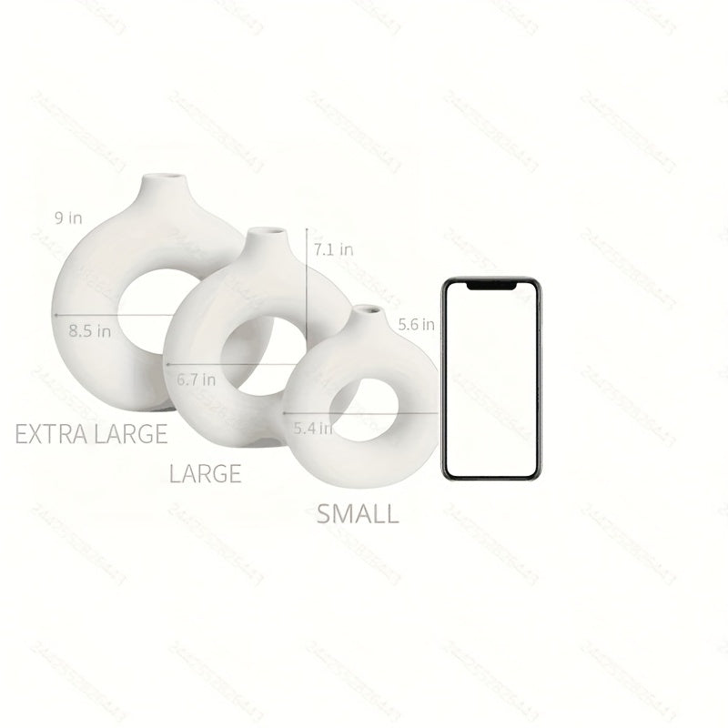 Circle of Love Ceramic Vase - Contemporary Round Design for Couples' Home Decor & Romantic Flower Arrangements | The Couple Corner