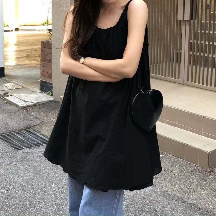 棉麻背心長裙