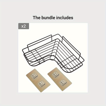 No-Drill Shower Shelf - Corner Organizer for Couples' Shared Bathroom | The Couple Corner