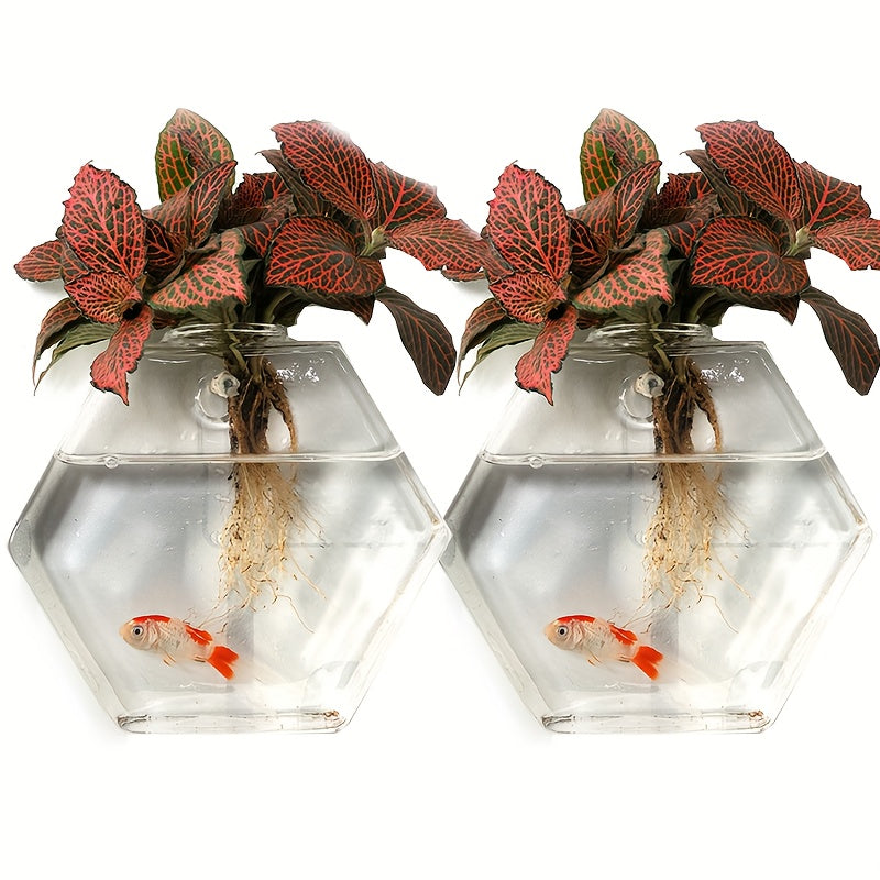 Wall Mounted Glass Planter Set - Hydroponic Plant Vase for Couples' Home | The Couple Corner