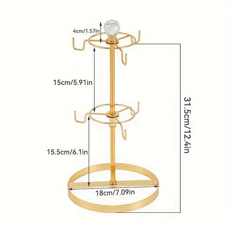 Couples Mug Display Rack - Vertical Double-Layer Holder for Shared Coffee Stations & Relationship Rituals | The Couple Corner