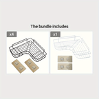 Couples' Shower Harmony Shelf - No-Drill Corner Organizer for Shared Bathroom Storage & Clutter-Free Sanctuary