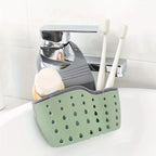 Couples Kitchen Sponge Organizer - Adjustable Strap Rack for Shared Sink Spaces & Cleaning Harmony