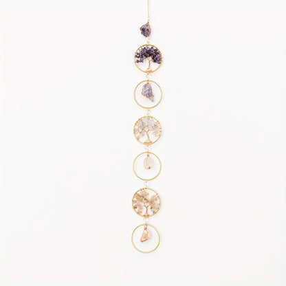 Tree of Life Sun Catcher - Crystal Wind Chime for Couples' Spiritual Decor | The Couple Corner