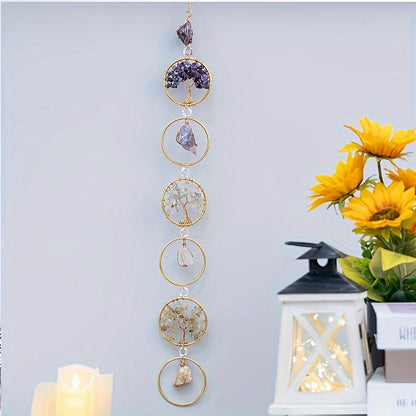 Tree of Life Sun Catcher - Crystal Wind Chime for Couples' Spiritual Decor | The Couple Corner