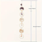 Tree of Life Sun Catcher for Couples - Gold & Purple Crystal Wind Chime for Shared Spaces & Relationship Blessings