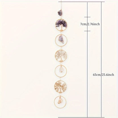 Tree of Life Sun Catcher - Crystal Wind Chime for Couples' Spiritual Decor | The Couple Corner
