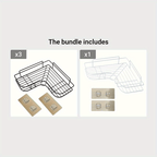 Couples' Shower Harmony Shelf - No-Drill Corner Organizer for Shared Bathroom Storage & Clutter-Free Sanctuary