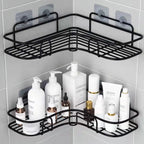 Couples' Shower Harmony Shelf - No-Drill Corner Organizer for Shared Bathroom Storage & Clutter-Free Sanctuary