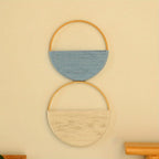 Macrame Circle Wall Art Set for Couples - Handmade Boho Wall Hanging for Bedroom & Living Room Decor