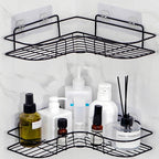 Couples' Shower Harmony Shelf - No-Drill Corner Organizer for Shared Bathroom Storage & Clutter-Free Sanctuary