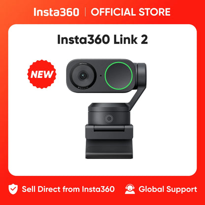 Insta360 Link 2 & 2C- PTZ 4K Webcam for PC/Mac, 1/2" Sensor, AI Tracking, HDR, AI Noise-Canceling Mic, Gesture Control | Webcam The Couple Corner