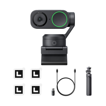 Insta360 Link 2 & 2C- PTZ 4K Webcam for PC/Mac, 1/2" Sensor, AI Tracking, HDR, AI Noise-Canceling Mic, Gesture Control | Webcam The Couple Corner
