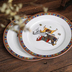 Horse Design Bone China Plate - Dinner Salad Plate 8" 10"