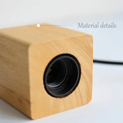 Wood Table Lamp - Warm Bedside Reading Light for Cozy Evenings Together | The Couple Corner