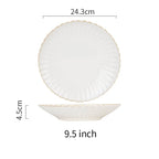 White Ceramic Dinnerware Set - Nordic Plates, Bowls, Mugs