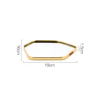Gold Geometric Mirror Tray - Nordic Jewelry Organizer Dish