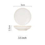 White Ceramic Dinnerware Set - Nordic Plates, Bowls, Mugs