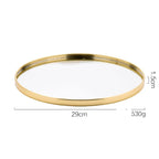 Gold Geometric Mirror Tray - Nordic Jewelry Organizer Dish