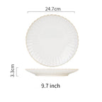 White Ceramic Dinnerware Set - Nordic Plates, Bowls, Mugs