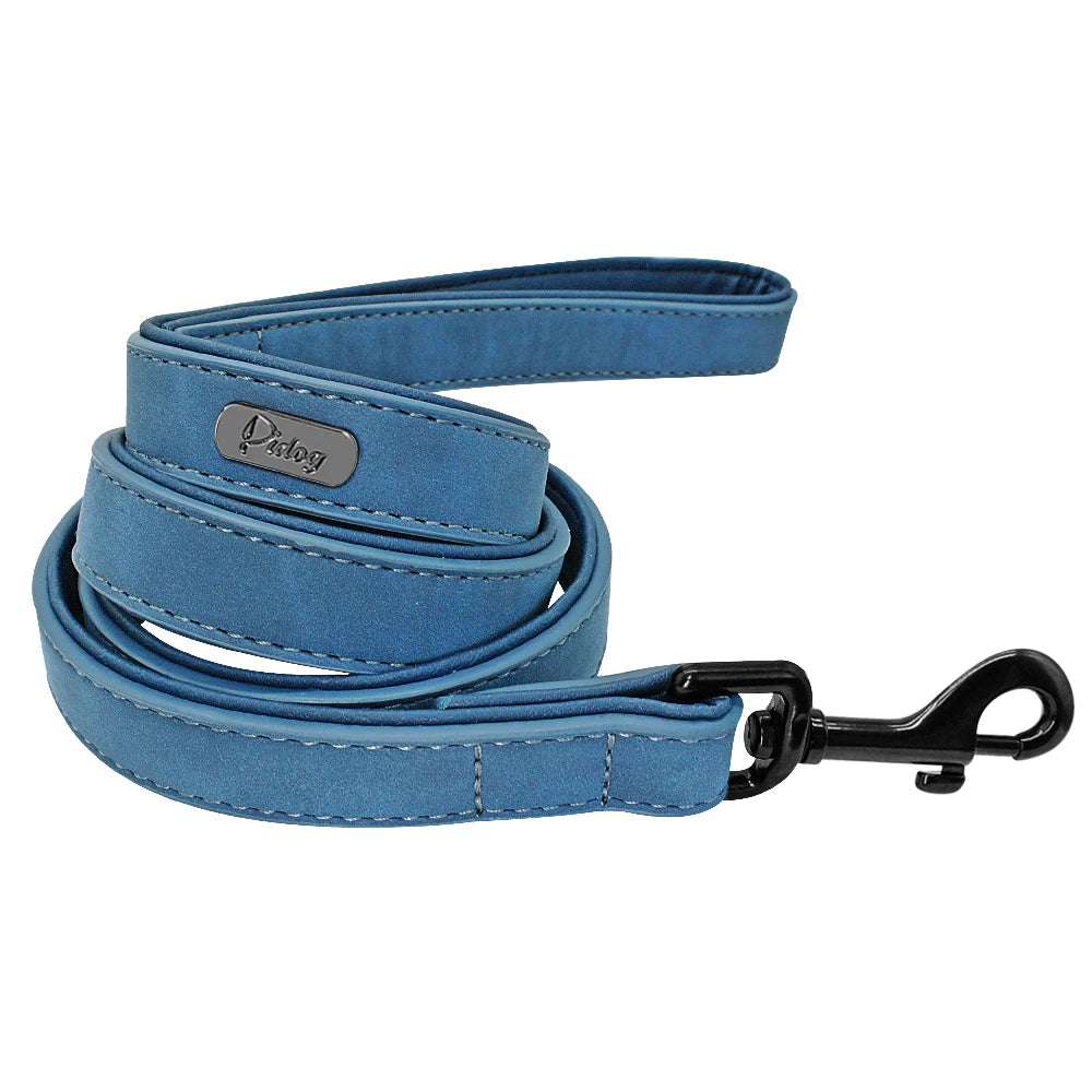 Didog 4ft Double Layer Leather Dog Leash - Padded Handle for Medium & Large Dogs | Dog Leash The Couple Corner