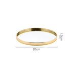 Gold Geometric Mirror Tray - Nordic Jewelry Organizer Dish