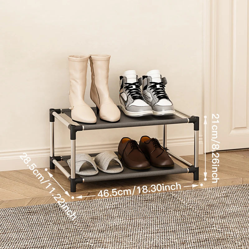 Metal Shoe Rack - Modern Space-Saving Footwear Organizer for Couples | The Couple Corner