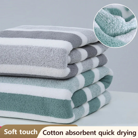 Thickened Absorbent Bath Towel - Soft Polyester Face & Body Towel | The Couple Corner