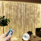 LED Curtain Lights - 8 Lighting Modes with Remote for Couples' Date Nights & Anniversary Celebrations