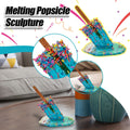 Melting Popsicle Sculpture - Handmade Resin Art for Couples' Home Decor & Conversation Starter