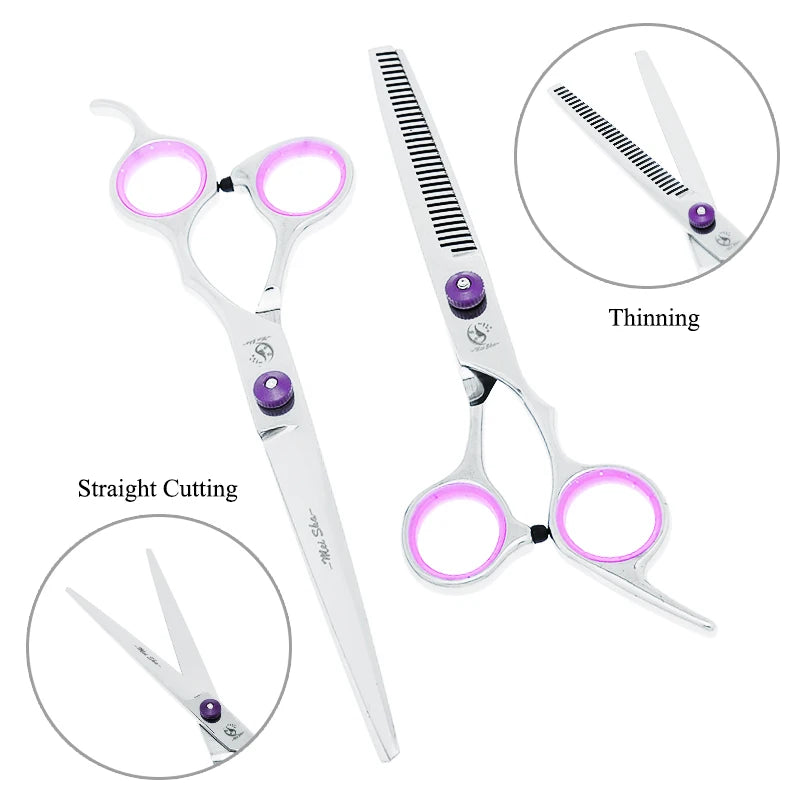 Meisha 7" Professional Dog Grooming Scissors - Japanese Steel Pet Shears Set | Pet Grooming Tool The Couple Corner