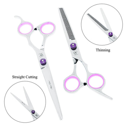 Meisha 7" Professional Dog Grooming Scissors - Japanese Steel Pet Shears Set | Pet Grooming Tool The Couple Corner