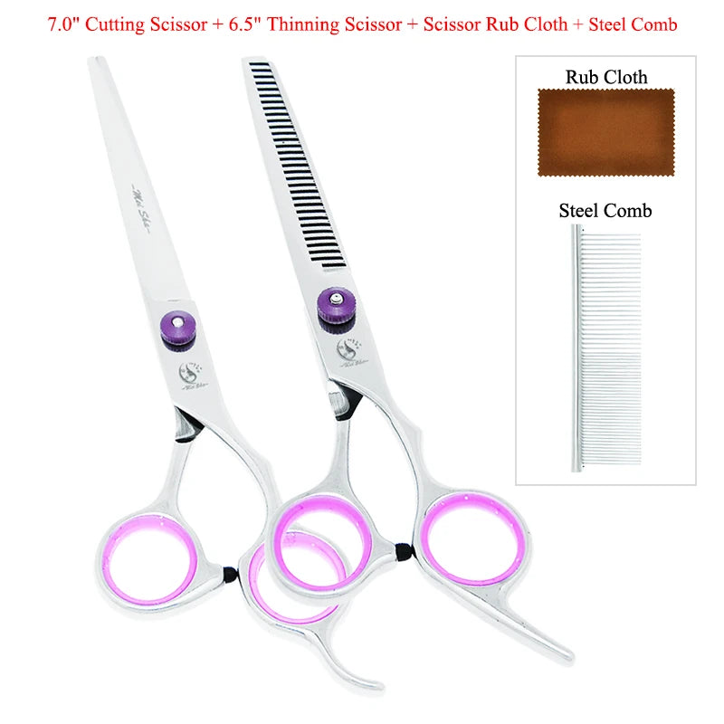 Meisha 7" Professional Dog Grooming Scissors - Japanese Steel Pet Shears Set | Pet Grooming Tool The Couple Corner
